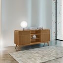 Ver imagem 1 de Aparador Buffet com 2 Portas 2 Gavetas e Nichos Retrô 165cm Multimóveis Crljm-APA003 - Cinamomo