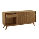 Ver imagem 4 de Aparador Buffet com 2 Portas 2 Gavetas e Nichos Retrô 165cm Multimóveis Crljm-APA003 - Cinamomo