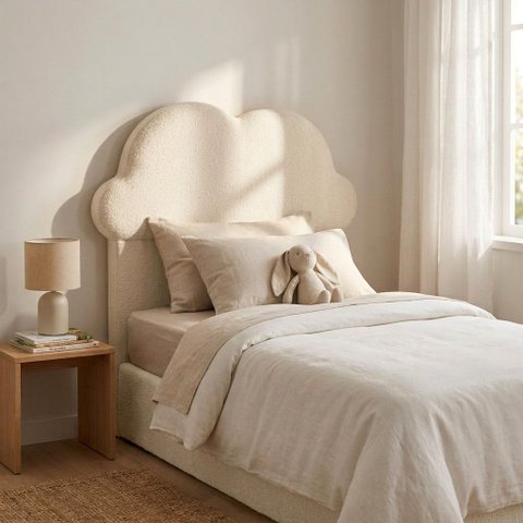 Cabeceira Cama Box Solteiro 90 cm Celeste Bouclê B05 - D'Rossi