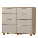 Ver imagem 1 de Cômoda Grande para Quarto 8 Gavetas Density Nature/fendi