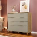 Ver imagem 3 de Cômoda Grande para Quarto 8 Gavetas Density Nature/fendi