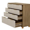 Ver imagem 2 de Cômoda Grande para Quarto 8 Gavetas Density Nature/fendi