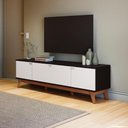 Ver imagem 1 de Rack Kappesberg 3 Portas 3d Preto Fosco-branco 180cm
