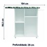 Tábua de Passar Roupa com Gabinete Florence Notável Branco - 3
