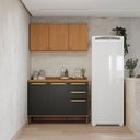 Ver imagem 3 de Armário de Cozinha Compacta 120cm Canela/Preto/Canela Elara Kappesberg