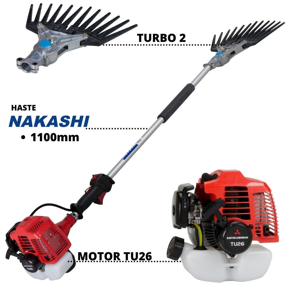 Derriçadeira Nakashi Com Motor Mitsubishi TU26 e Garra Simples +