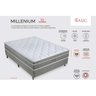 Cama Box Casal: Colchão Molas Orthocrin Superlastic Millenium + Base CRC Suede Black(138x188) - 2