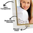 Ver imagem 4 de Porta Retrato Vidro Reto Prime Filete Dourado 15x20 Vertical – Tuut