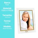 Ver imagem 5 de Porta Retrato Vidro Reto Prime Filete Dourado 15x20 Vertical – Tuut