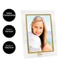 Ver imagem 3 de Porta Retrato Vidro Reto Prime Filete Dourado 15x20 Vertical – Tuut