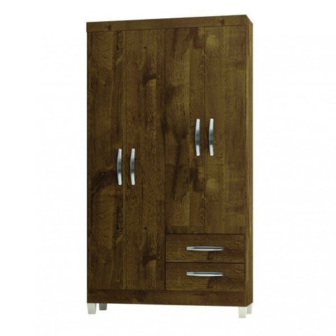 Guarda-Roupa Solteiro 4 Portas 2 Gavetas Modena Incorplac