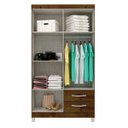 Ver imagem 2 de Guarda-Roupa Solteiro 4 Portas 2 Gavetas Modena Incorplac