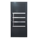 Ver imagem 3 de Porta Pivotante de Alumínio Preto com Pux. e Friso com Fechadura Digital Linha 30 - Direita/ 210x120