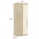 Ver imagem 3 de Guarda-Roupa Canto Reto Modulado 1 Maleiro 2 Cabideiros 90cm Master Luciane Móveis