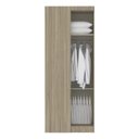 Ver imagem 5 de Guarda-Roupa Canto Reto Modulado 1 Maleiro 2 Cabideiros 90cm Master Luciane Móveis