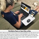 Ver imagem 2 de Suporte Mesa para Notebook Tablet Celular para Usar na Cama 56x33 Branco