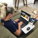 Ver imagem 7 de Suporte Mesa para Notebook Tablet Celular para Usar na Cama 56x33 Branco