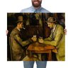 Quadro Decorativo Paul Cézanne Os Jogadores de Cartas:Grande 77x64cm/Chassi com Borda Infinita - 1