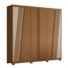 Guarda Roupa Casal Ouro Verde 6 Portas Jatobá/fendi Metallic - Móveis Albatroz - 1