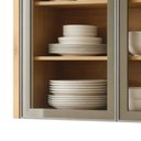 Ver imagem 7 de Armário Aéreo para Cozinha 3 Portas de Vidro 120cm Nobre Marrom/Cinamomo/Cinza