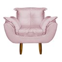 Ver imagem 1 de Poltrona Opala Infantil Decorativa Mini Sofá para Criança Suede Rosa Bebê - Ninho Decor