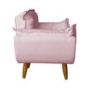 Ver imagem 3 de Poltrona Opala Infantil Decorativa Mini Sofá para Criança Suede Rosa Bebê - Ninho Decor