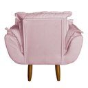 Ver imagem 4 de Poltrona Opala Infantil Decorativa Mini Sofá para Criança Suede Rosa Bebê - Ninho Decor