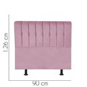 Ver imagem 2 de Cabeceira Estofada Kiara 90cm Solteiro Box Quarto Suede Rosa Bebê - Gat Magazine
