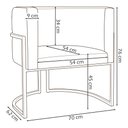 Ver imagem 2 de Poltrona Decorativa Recepção Luna Suede Cores Base de Ferro Dourada - Azul-turquesa, Suede