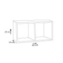 Ver imagem 3 de Nicho Duplo 40 X 20 X 20 Em Mdf - Branco