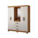 Ver imagem 1 de Guarda-roupa Solteiro Nt 5015 - 4 Portas 3 Gavetas com Espelho Central - Notável