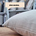 Ver imagem 4 de Capa Almofada Linho Retangular Baguete Grande Bege Cru Detalhe Drapeada 30x65cm