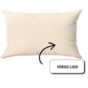 Ver imagem 5 de Capa Almofada Linho Retangular Baguete Grande Bege Cru Detalhe Drapeada 30x65cm