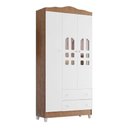 Ver imagem 4 de Quarto de Bebê New Selena 3 Portas com Berço e Cômoda Selena Branco Acetinado Amadeirado