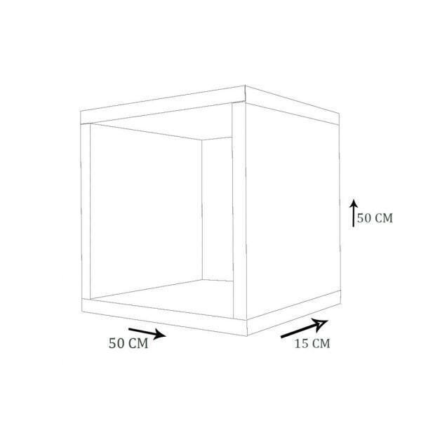 Nicho 50 X 50 X 15 Em Mdf - Branco - 3