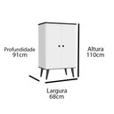 Ver imagem 4 de Sapateira Multiuso Retrô 2 Portas Bela - Freijó - Móveis Primus