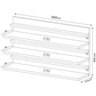 Sapateira 3 Prateleiras Suspensa Em Mdf - Natural - 4