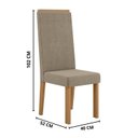 Ver imagem 3 de Conjunto 6 Cadeiras para Sala de Jantar Nice Espaldar Marrom/Mel/Caramelo