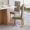 Ver imagem 4 de Conjunto 6 Cadeiras para Sala de Jantar Nice Espaldar Marrom/Mel/Caramelo
