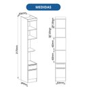 Ver imagem 3 de Modúlo para Quarto 217cm x 35,6cm Infinity Marrom/Cedro/Branco Line