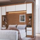 Ver imagem 2 de Modúlo para Quarto 217cm x 35,6cm Infinity Marrom/Cedro/Branco Line