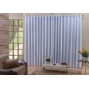 Ver imagem 1 de cortina para sala tecido semi blackout cinza claro 4,00x2,50