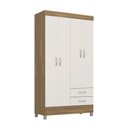 Ver imagem 2 de Guarda Roupa Roupeiro Solteiro 42860 04 Portas 02 Gavetas Astro Amendola Touch Off White Demóbile