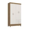 Guarda Roupa Roupeiro Solteiro 42860 04 Portas 02 Gavetas Astro Amendola Touch Off White Demóbile - 2