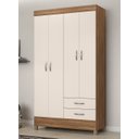 Ver imagem 1 de Guarda Roupa Roupeiro Solteiro 42860 04 Portas 02 Gavetas Astro Amendola Touch Off White Demóbile