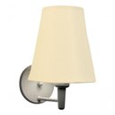 Ver imagem 5 de Arandela Cone Md-2007 Base Branco Cúpula em Tecido 20/08x18cm Algodão Crú - Bivolt