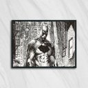Ver imagem 1 de Quadro Decorativo Desenho Batman Preto e Branco