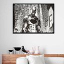Ver imagem 2 de Quadro Decorativo Desenho Batman Preto e Branco