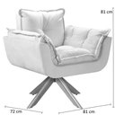 Ver imagem 2 de Poltrona Opala Giratória Madeira Suede