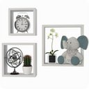 Ver imagem 7 de 3 Nichos para Quarto de Bebê Infantil Parede Branco